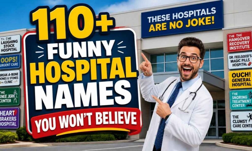 110+ Funny Hospital Names You Won’t Believe 2026