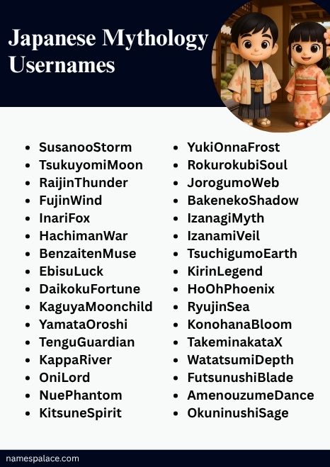 japanese-mythology-usernames